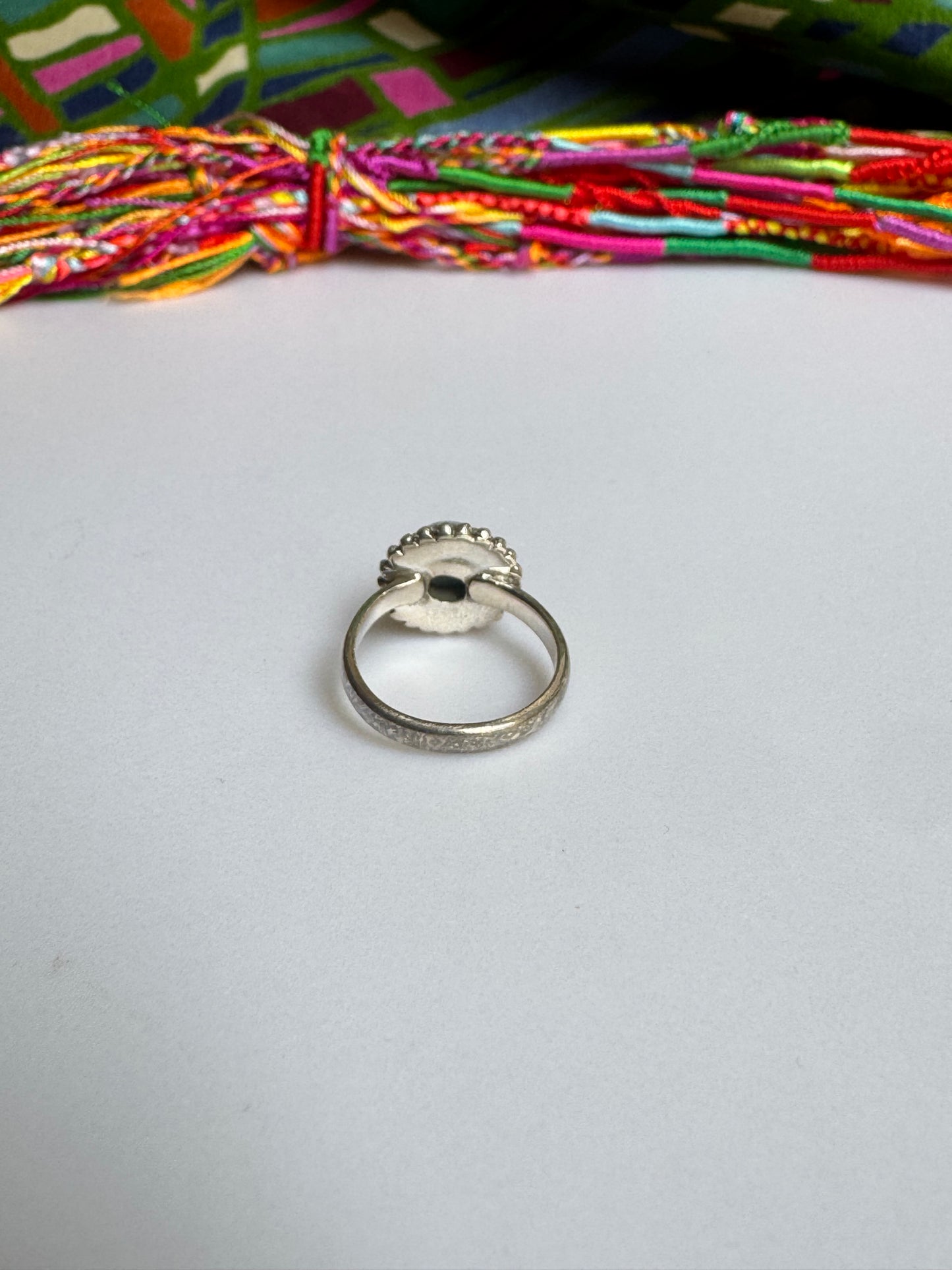 925 silver larimar ring size 10/11 2L