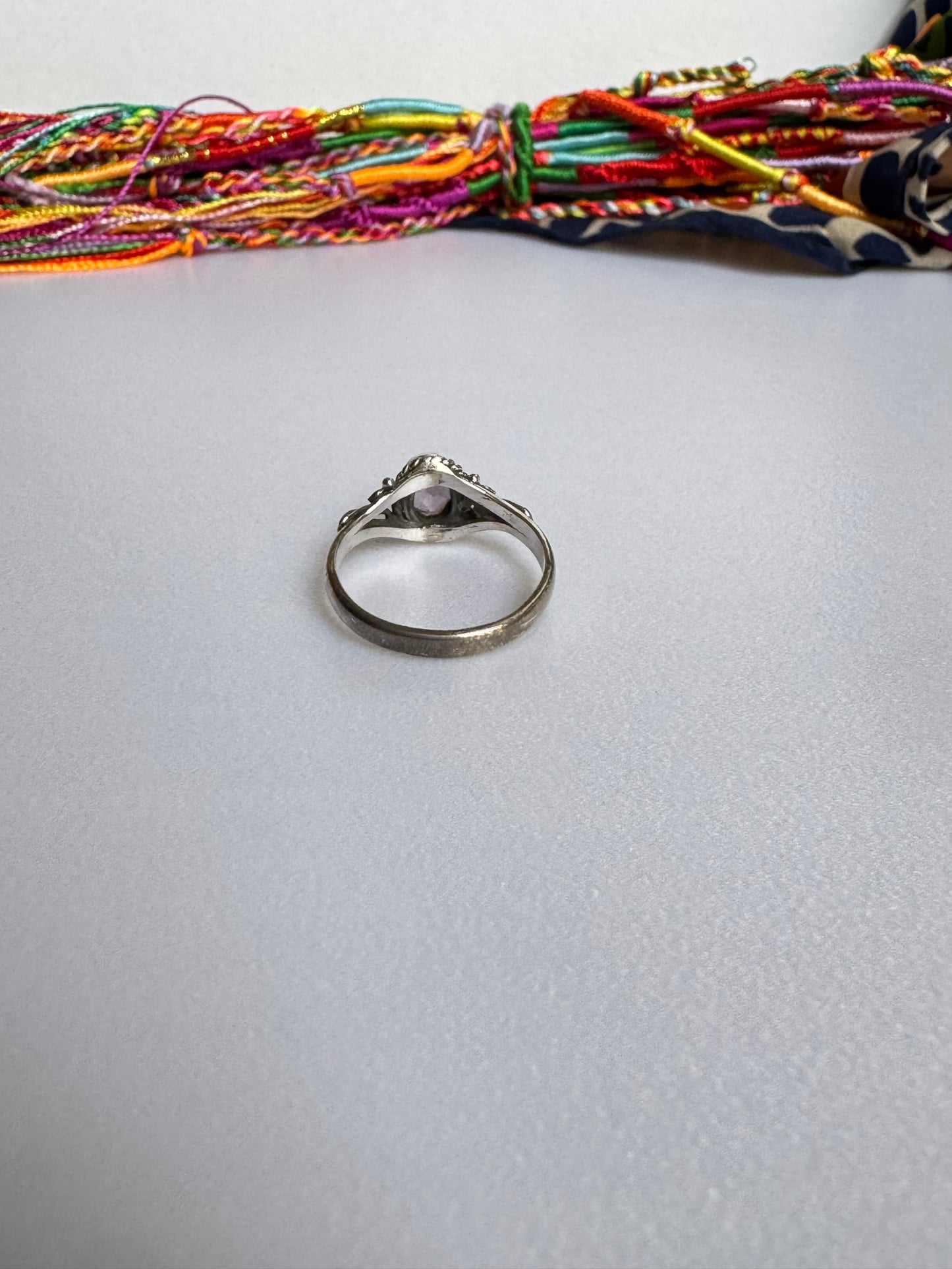 Anello argento 925 ametista misura 19 - 6AME