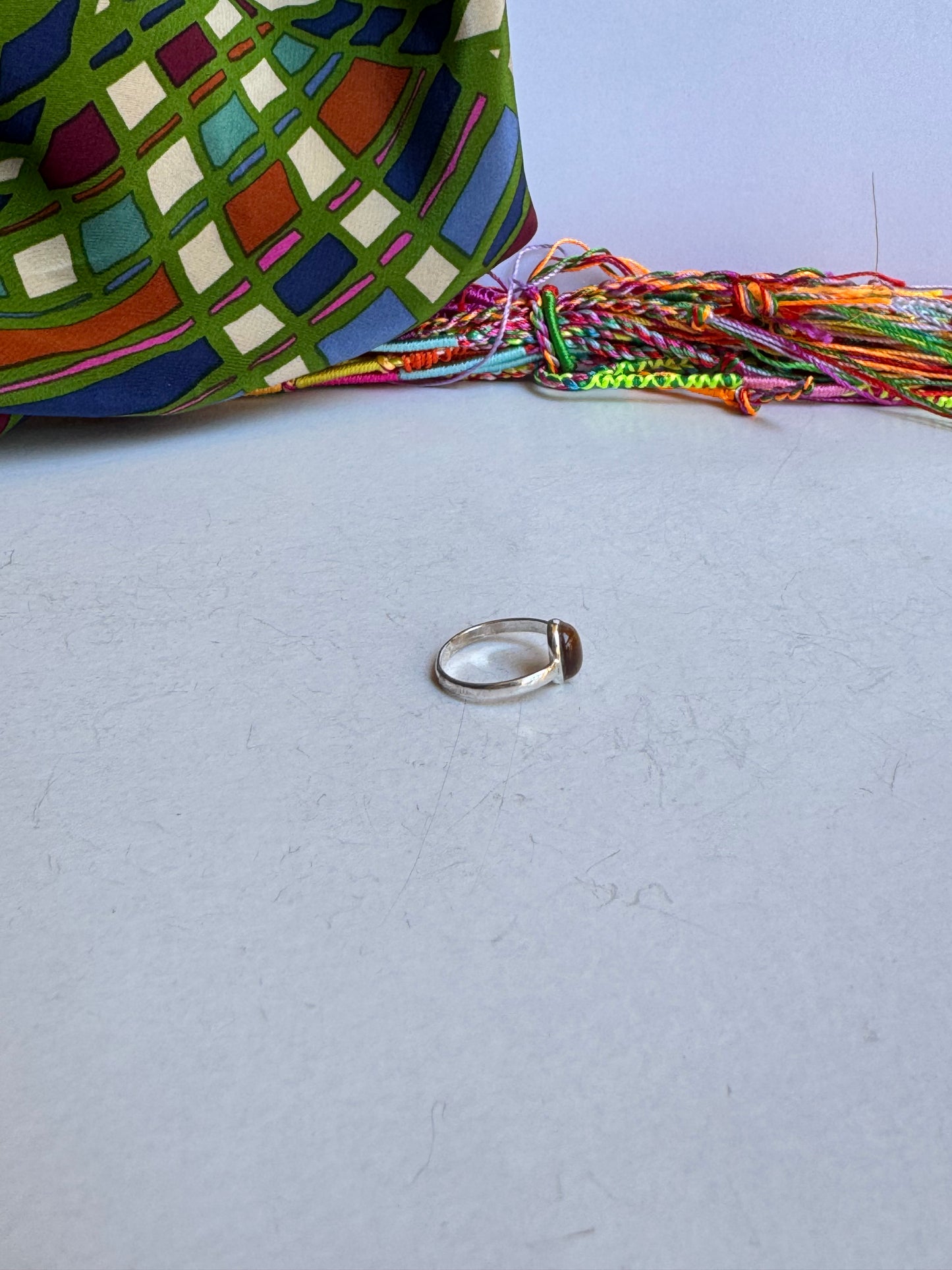 Anello argento 925 occhio di tigre misura 10- 20WE