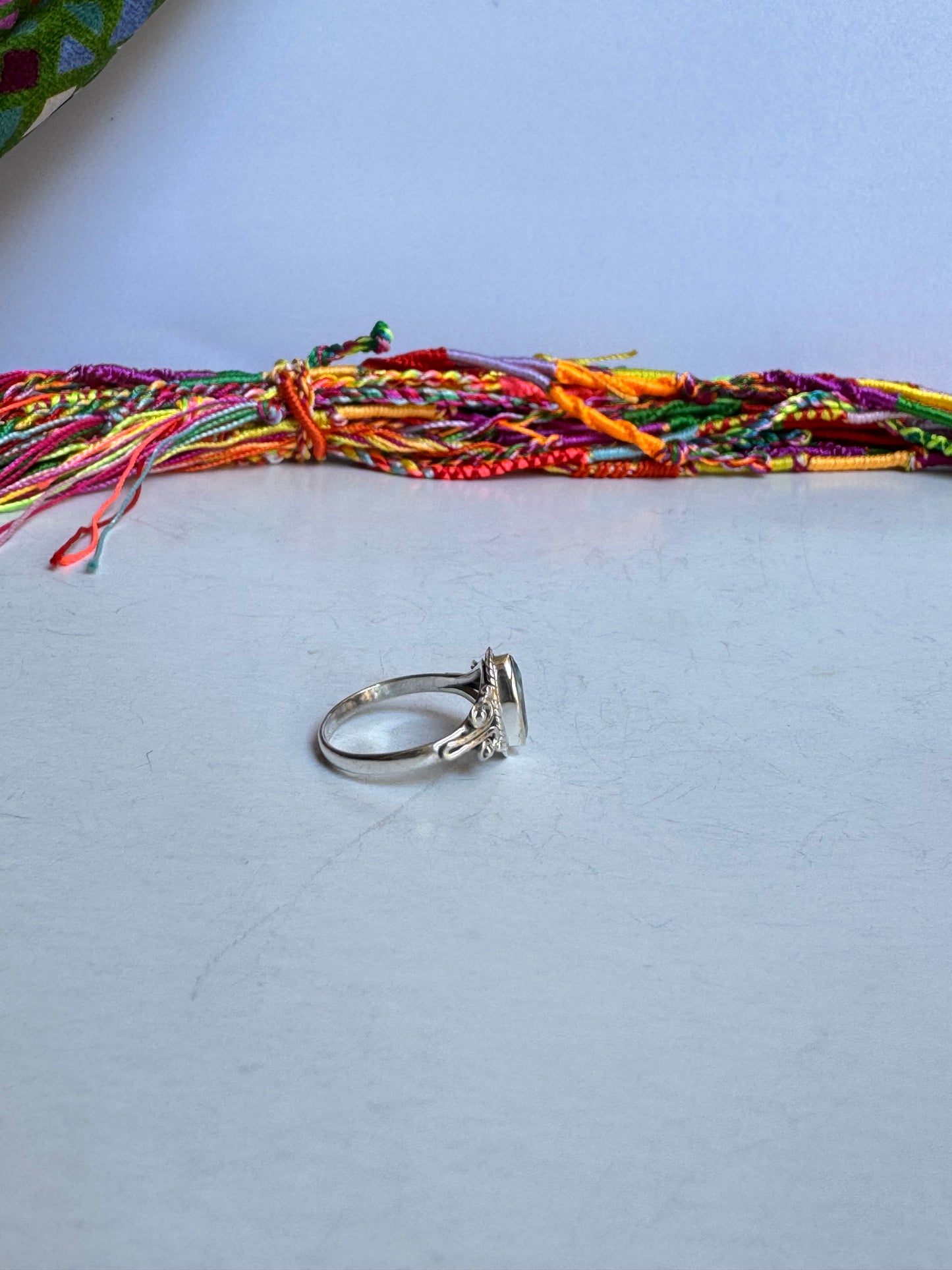 Anello argento 925 acquamarina misura 14/15 - 9UM