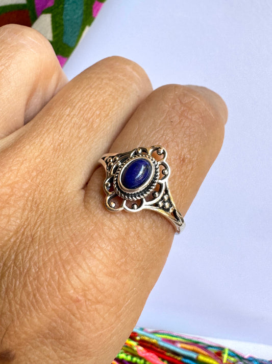 Anello argento 925 lapislazzuli misura 22 - 27UM