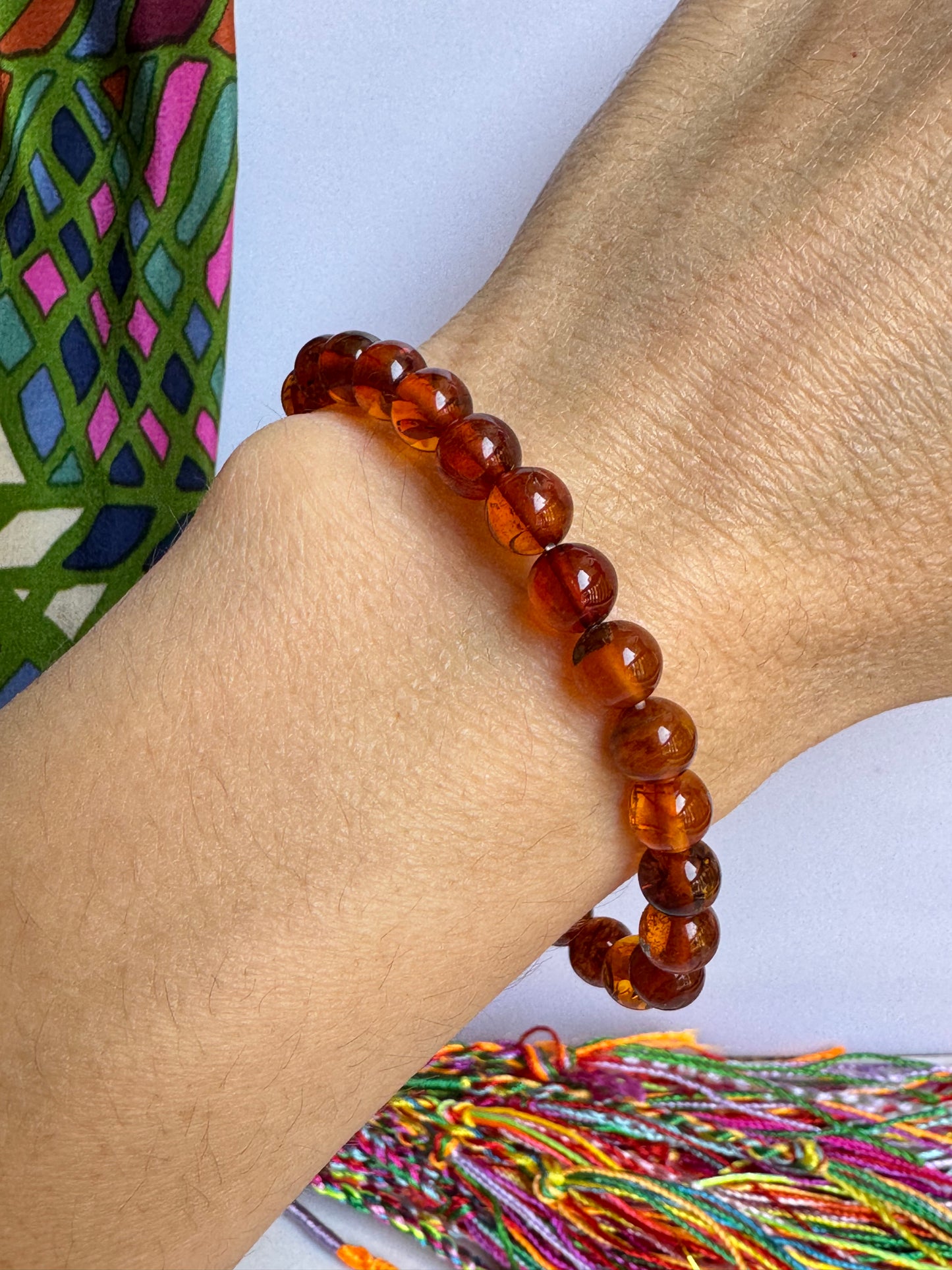 Bracciale elasticizzato ambra baltica 14AB