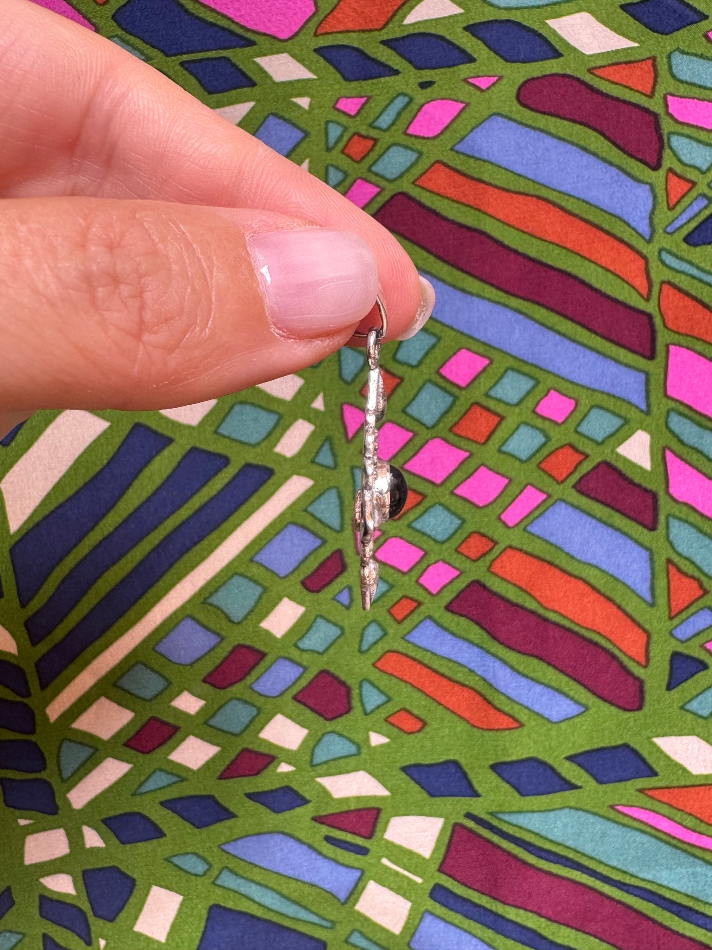 925 silver pendant with black onyx F1