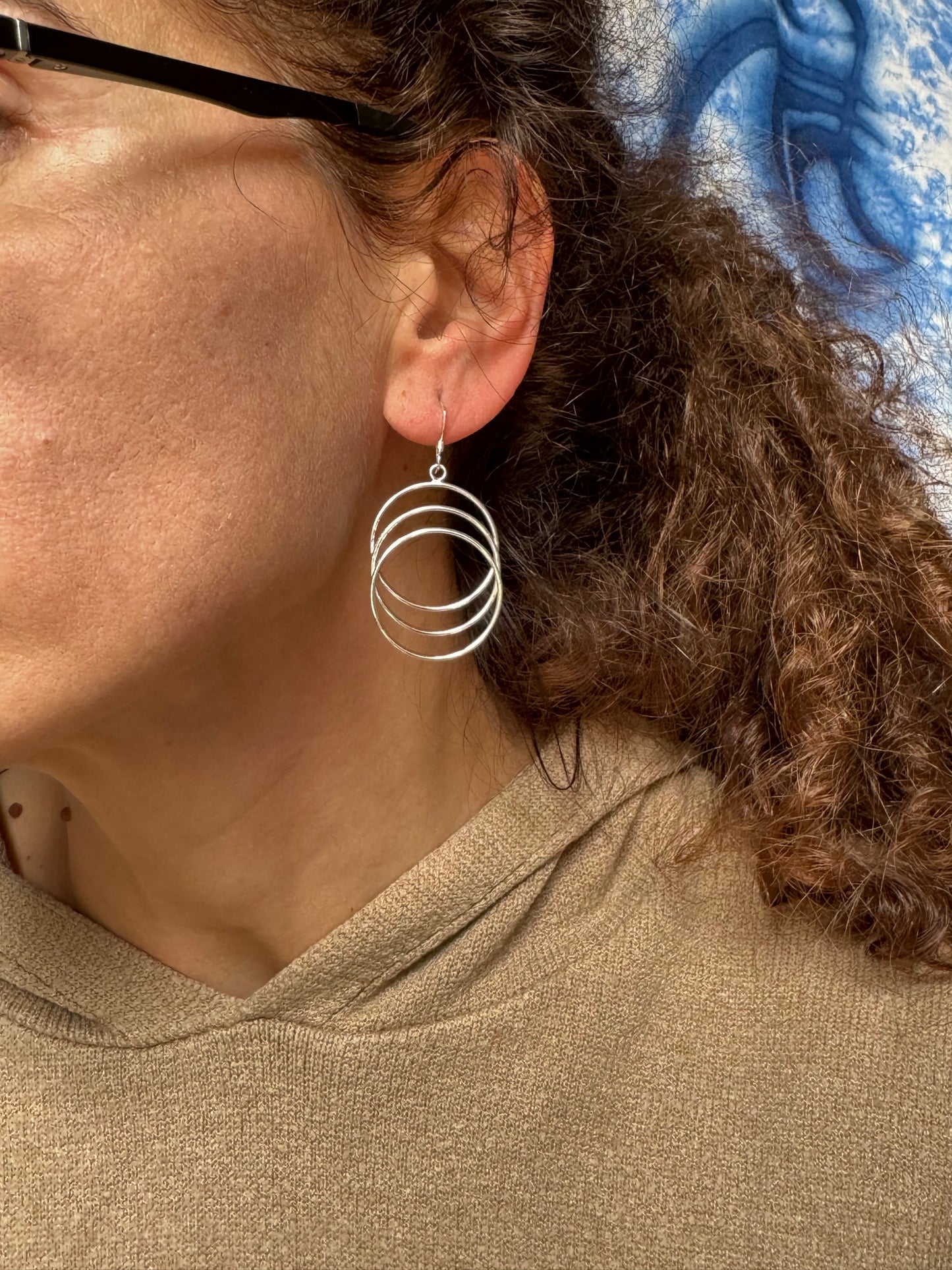 Multi hoop earrings in 925 T silver