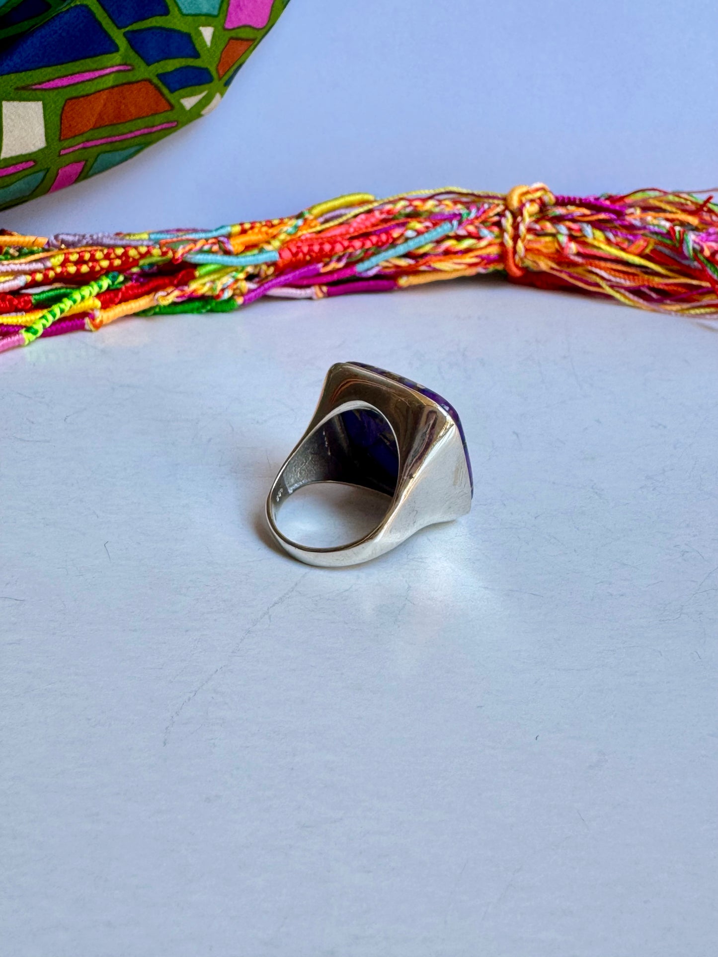 Anello argento 925 copper turquoise turchese misura 20/21 - 4LO