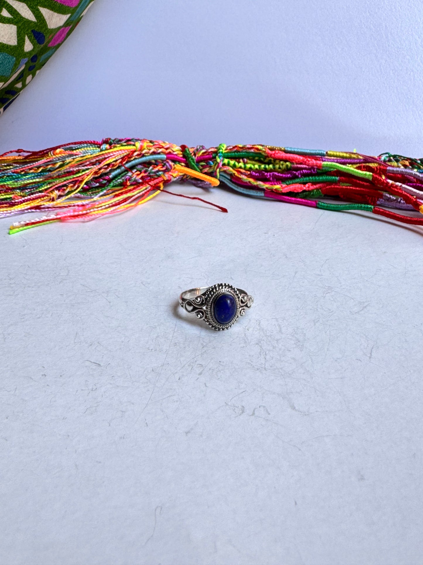 Anello argento 925 lapislazzuli misura 17 - 26um