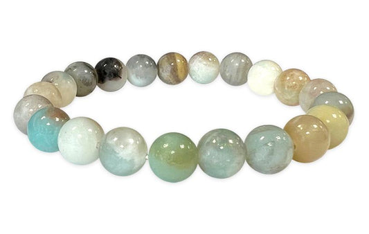 Stretch bracelet with multicolored Amazonite stones