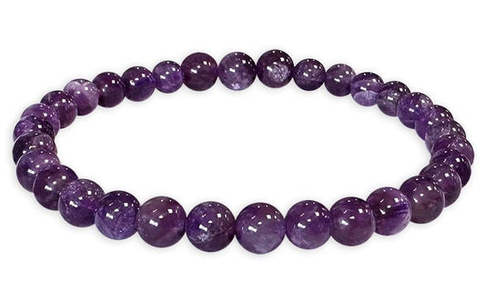 Elastisches Armband Edelsteine Amethyst Uruguay 6mm