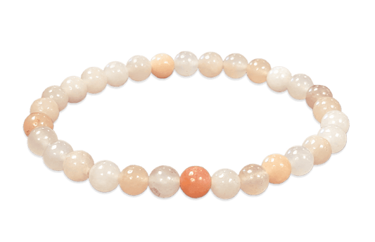 Armband, elastisch, Halbedelsteine, Pfirsich-Aventurin, 6 mm