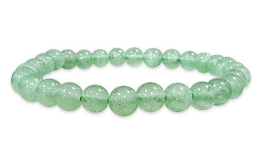 Elastisches Armband aus Halbedelsteinen grüne Aventurin 6mm