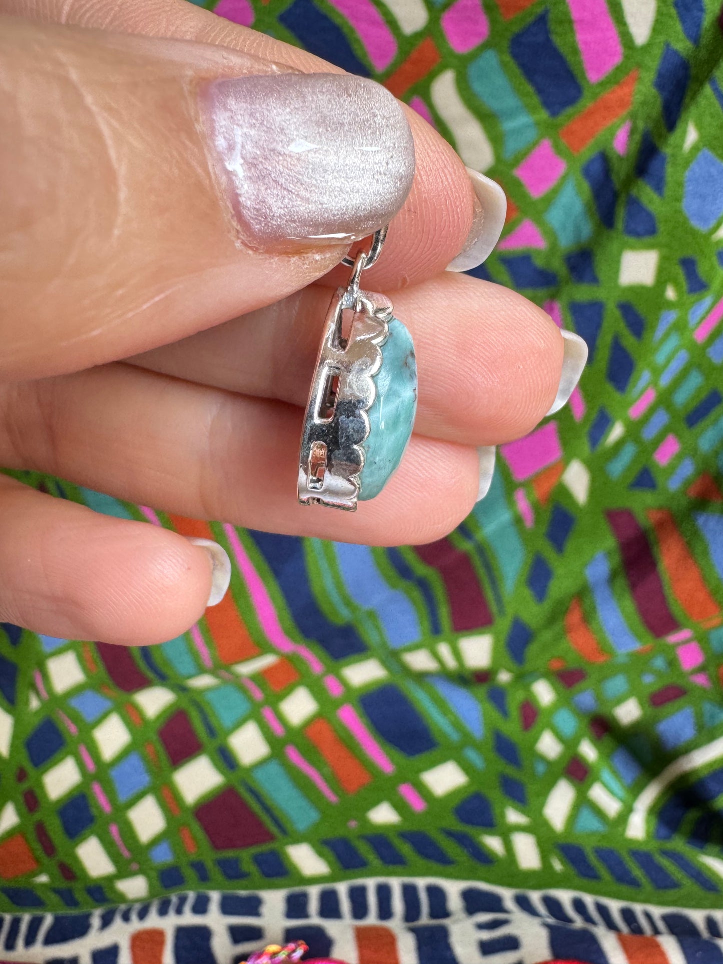925 silver larimar pendant 11L