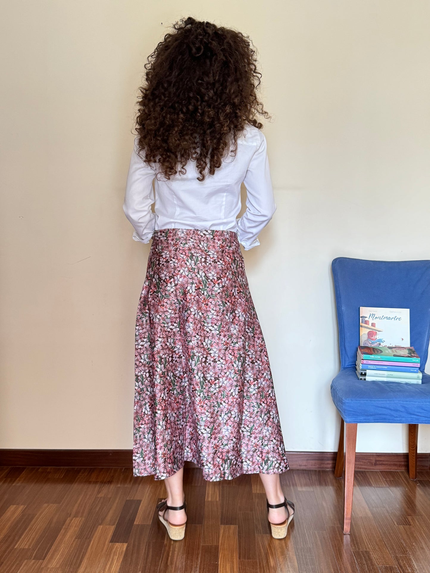 Floral midi skirt size S 2G