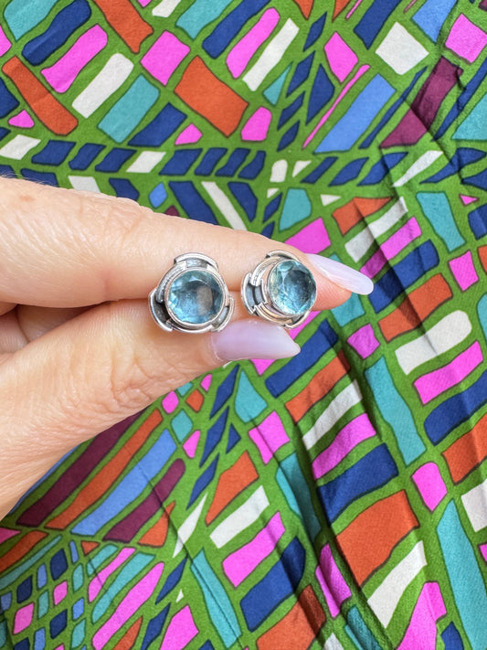 Orecchini argento925 acquamarina O23