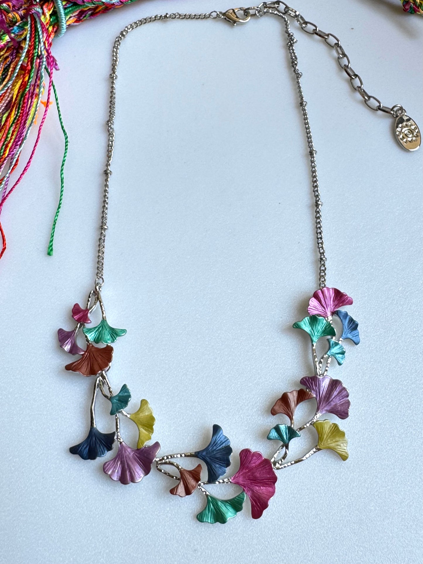 Multicolored Ginkgo Necklace 1662