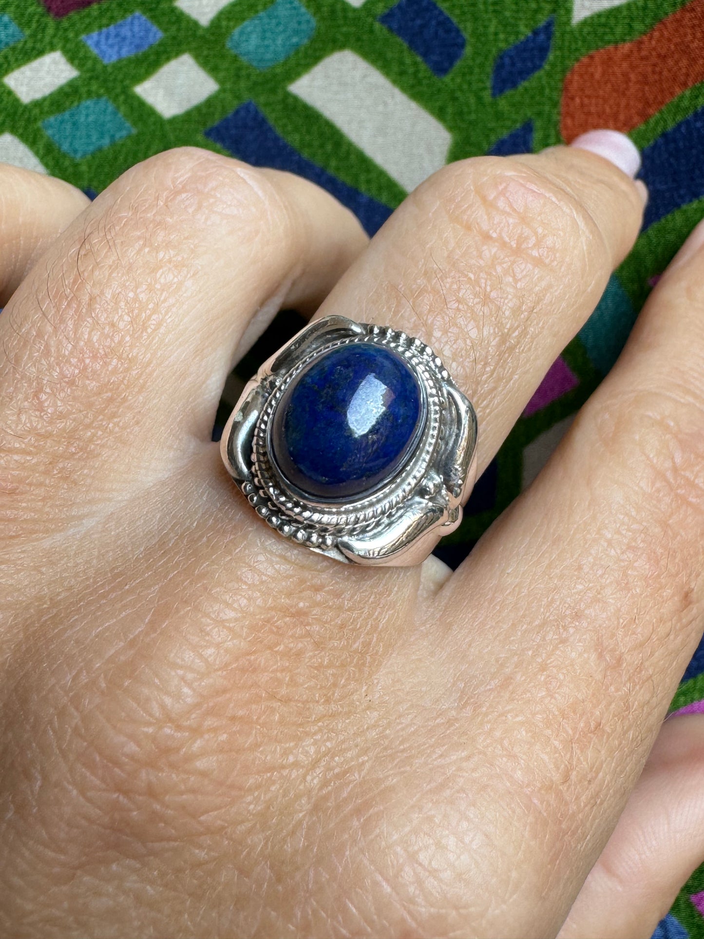 925 silver ring lapis lazuli E83