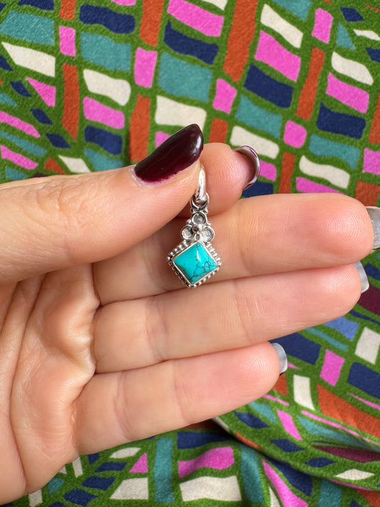 Pendant 925 silver howlite turquoise C62