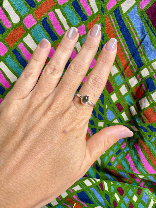 Anello argento 925 tormalina misura 19 - TA50