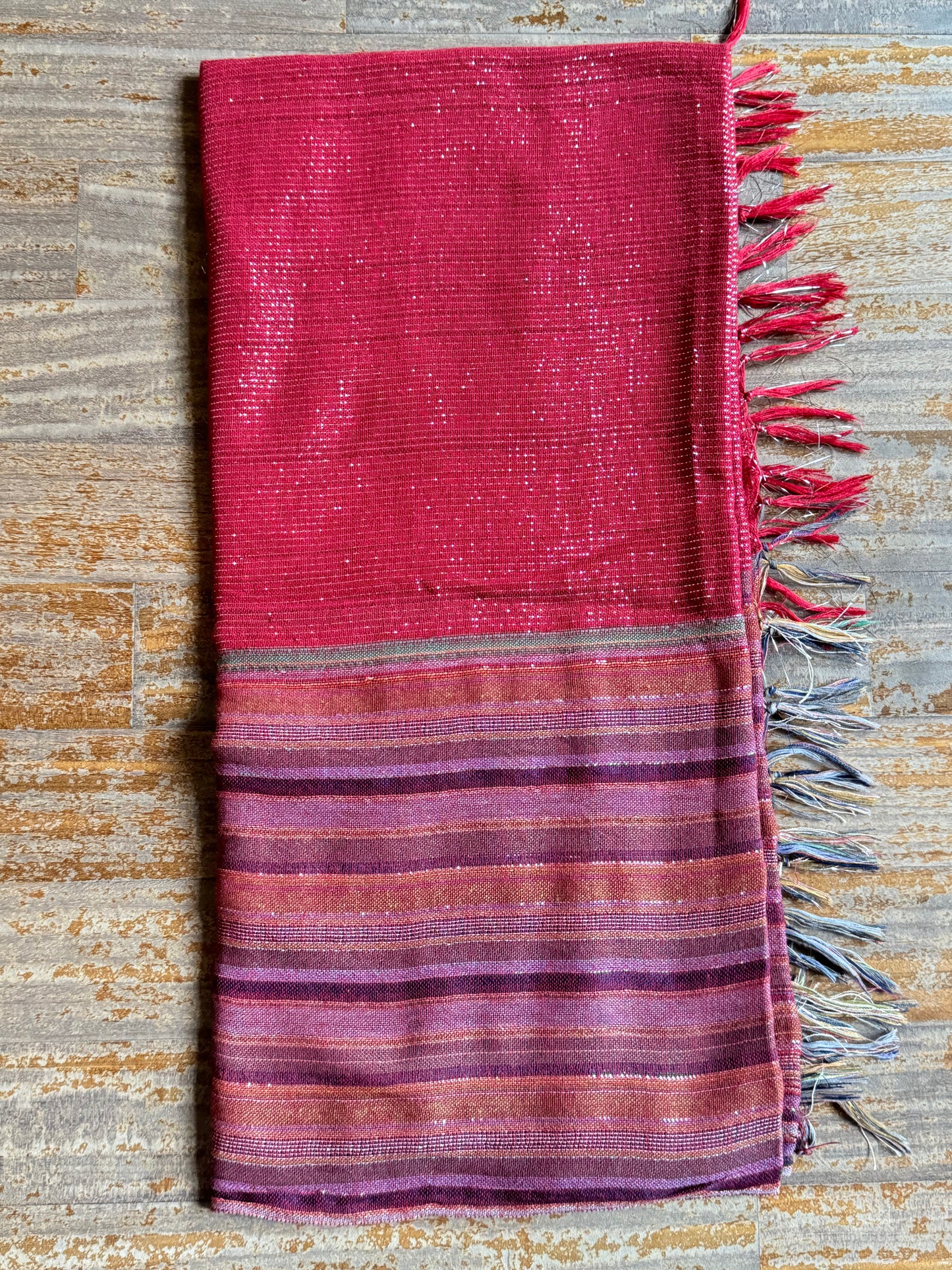 Pashmina scarf stole India fuchsia