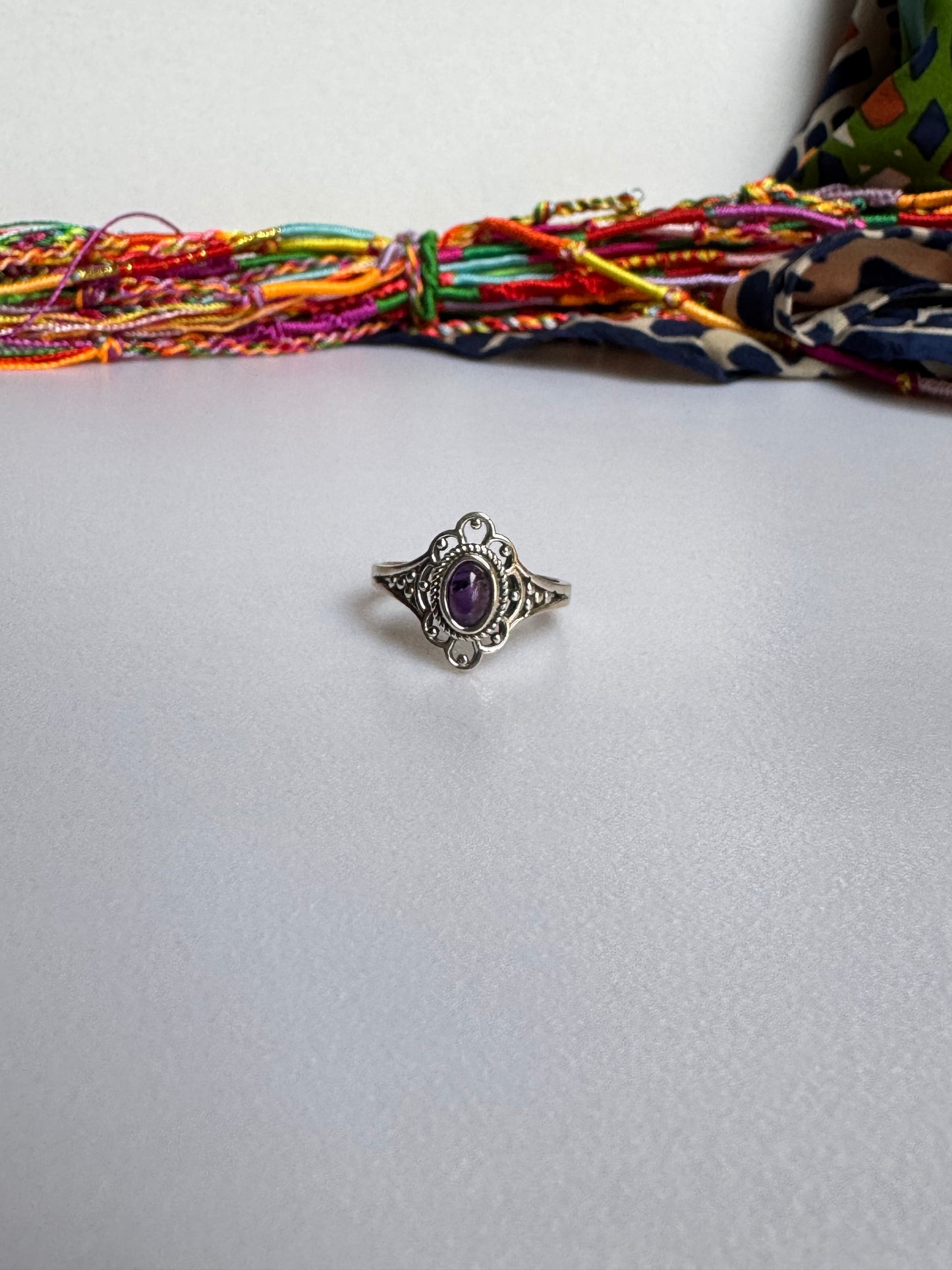 Anello argento 925 ametista misura 17/18 - 9AME