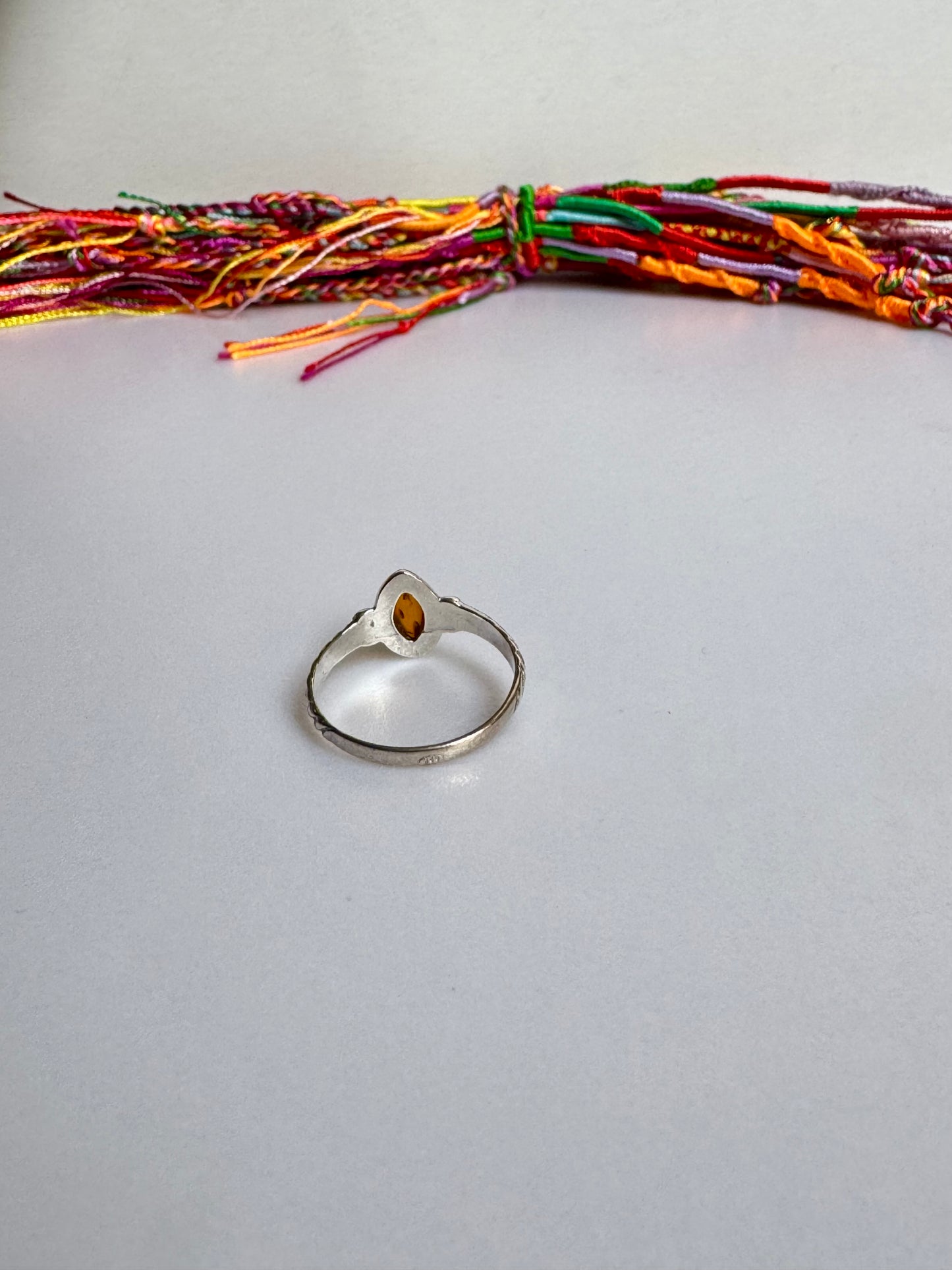 Anello argento 925 ambra misura 21 - 27AMB