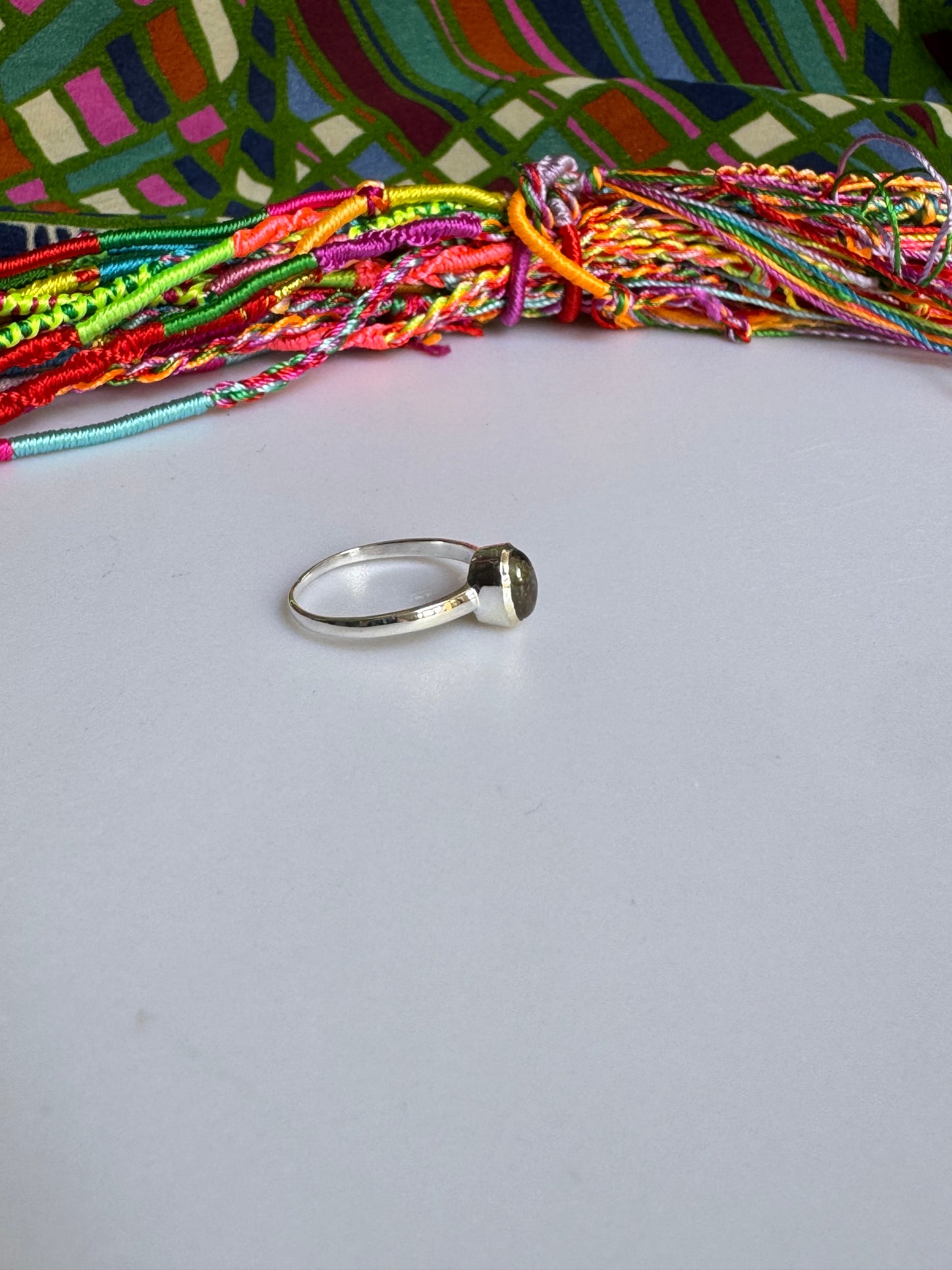 925 silver tourmaline ring size 18 - TA41