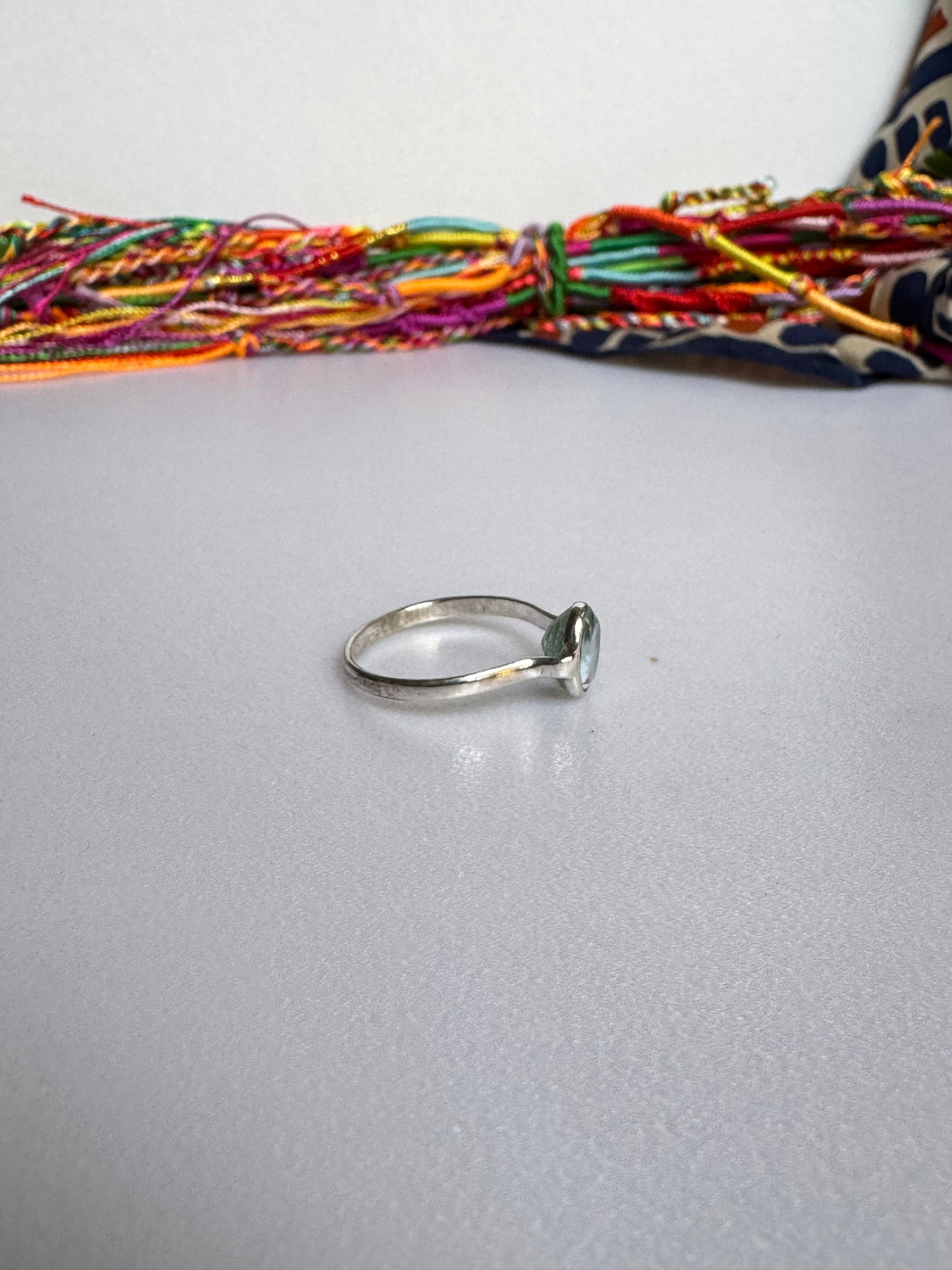 Anello argento 925 acquamarina misura 21 - 15AQ