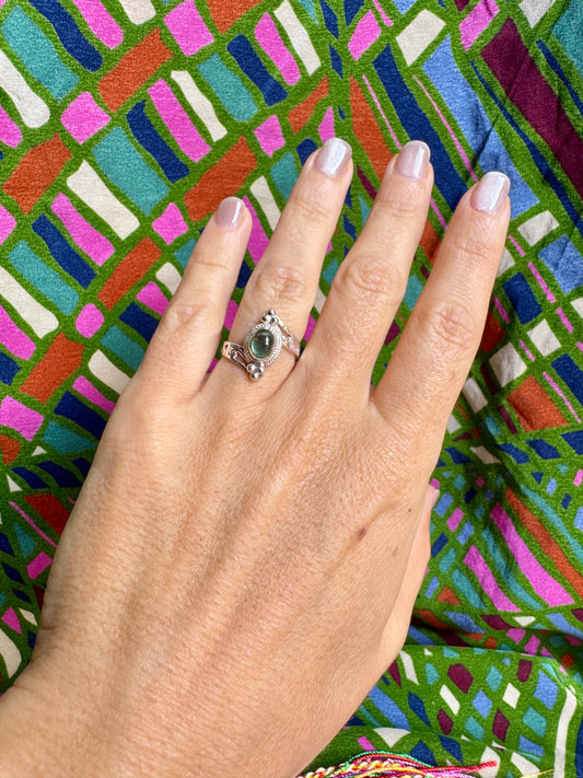 Anello argento 925 tormalina misura 12 - TA53