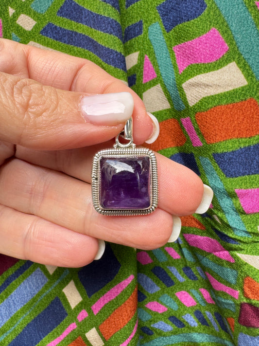 C40 Amethyst 925 Silberanhänger