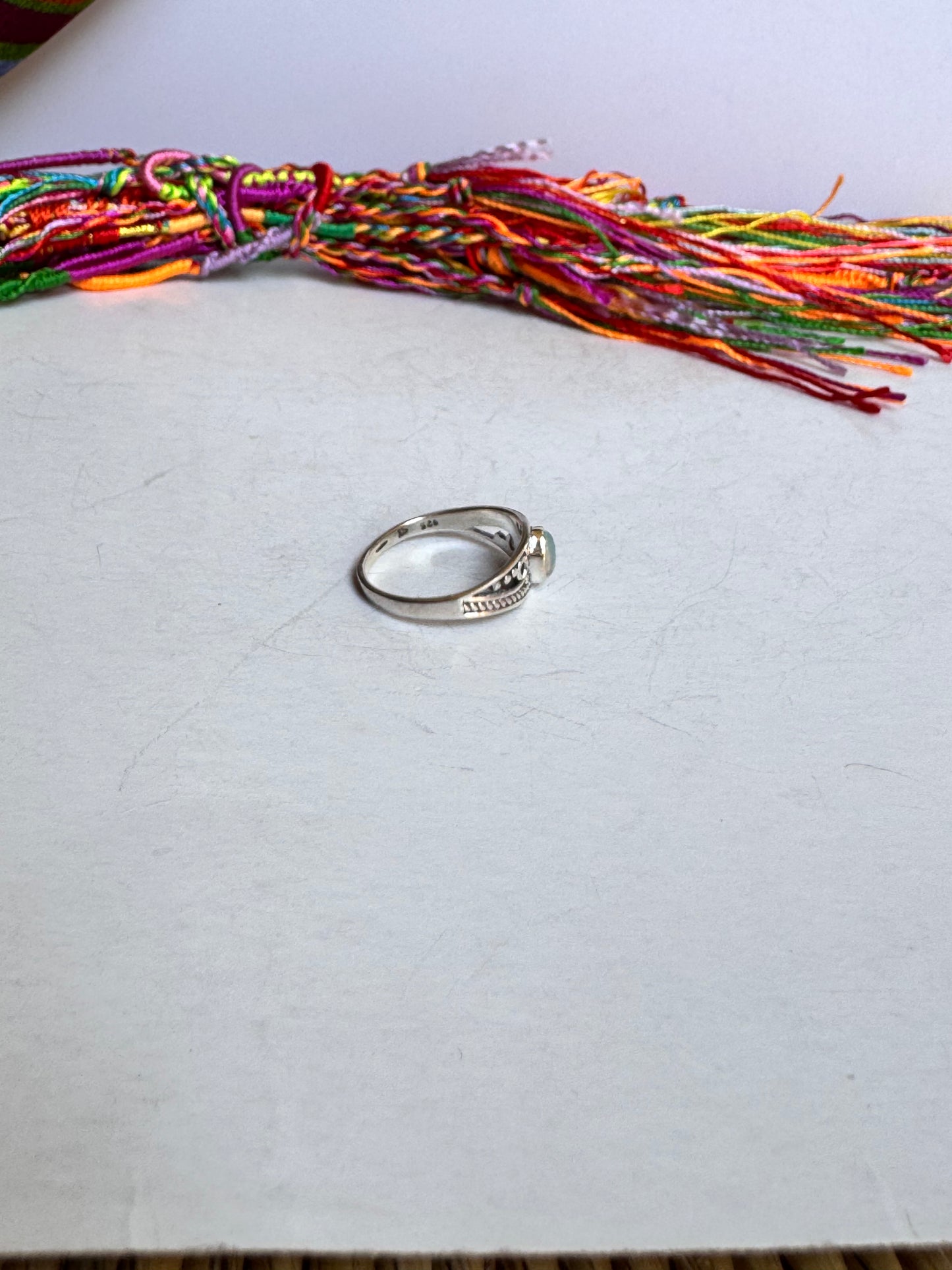 Anello argento 925 opale misura 16/17 22OP