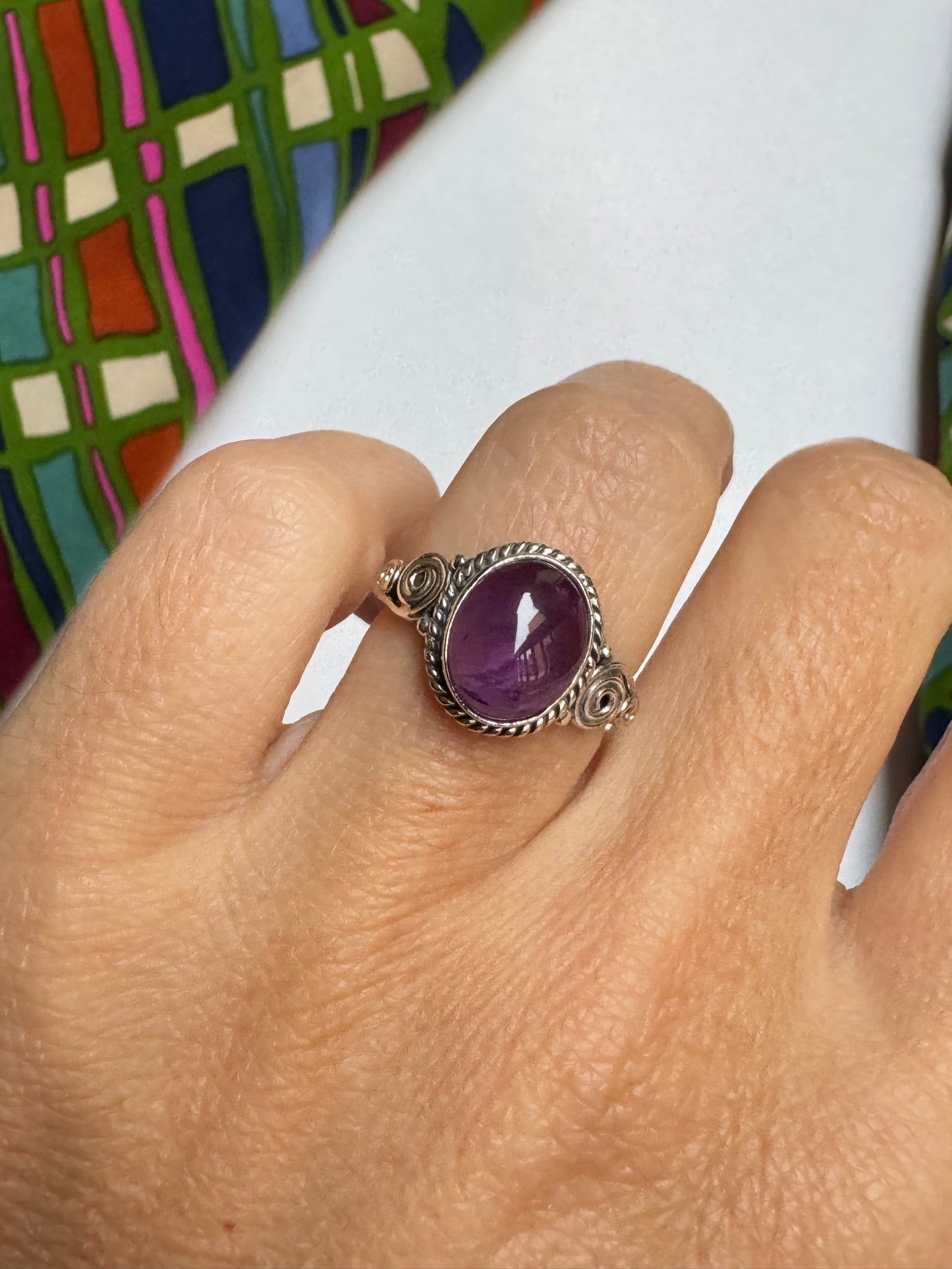 Anello argento 925 ametista misura 12/13 - 3AME