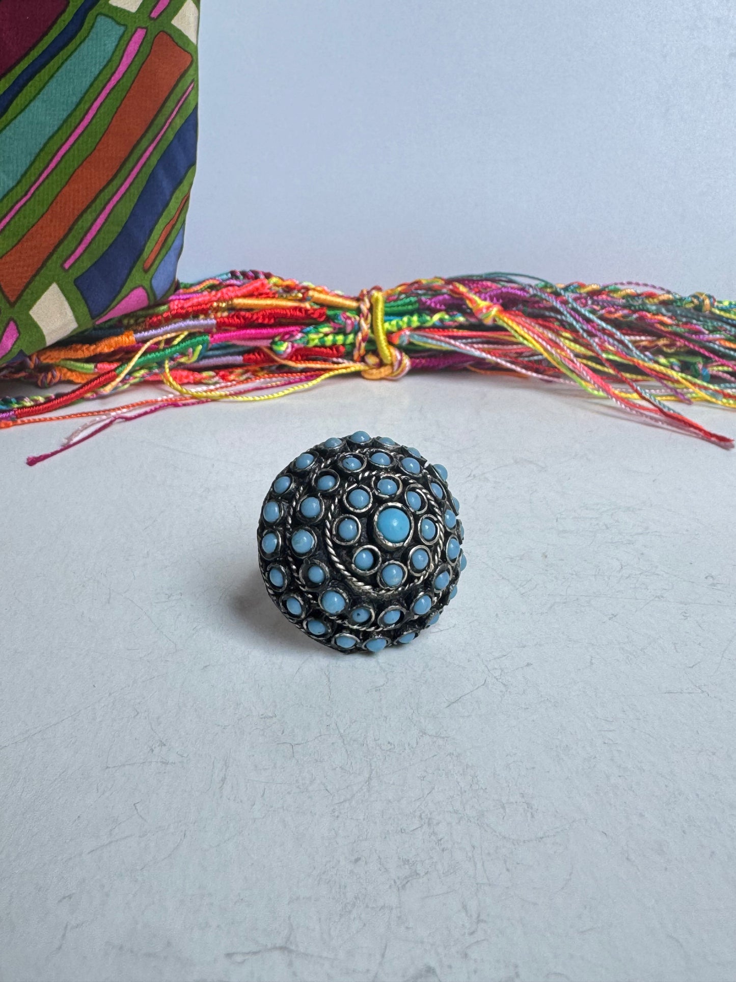 Anello vintage turchese misura 24/25
