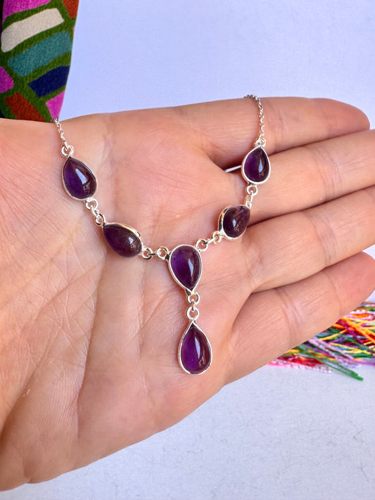Collana argento 925 ametista