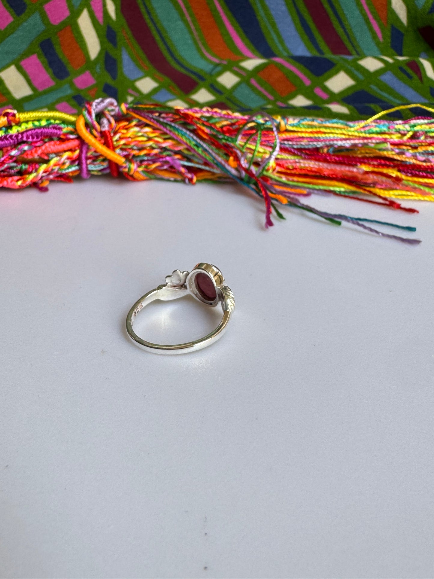 Defective 925 silver tourmaline ring size 17 - TA31