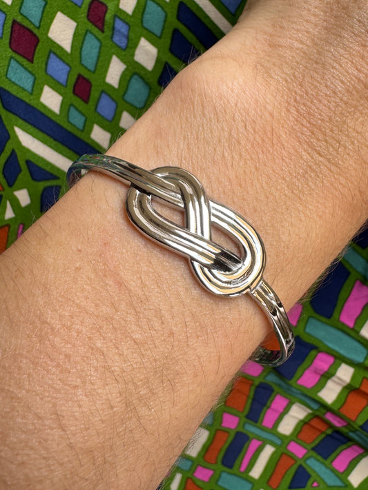 Infinity steel bracelet