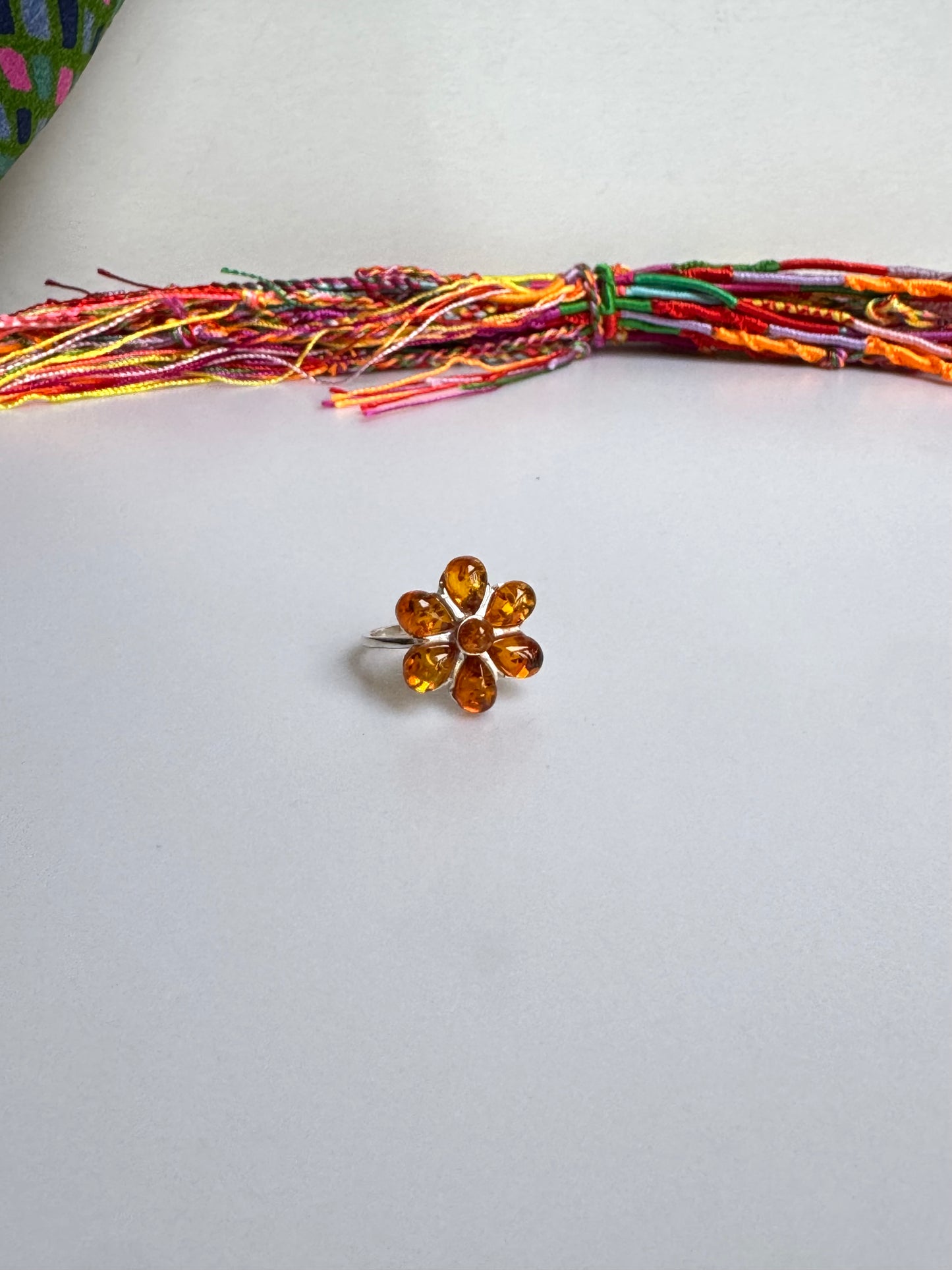 Anello argento 925 ambra misura 14 - 15AMB