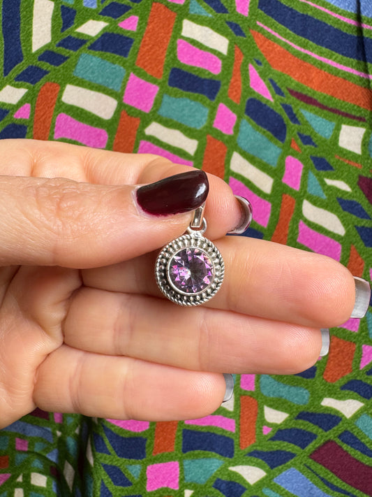 925 silver pendant mystic stone C55