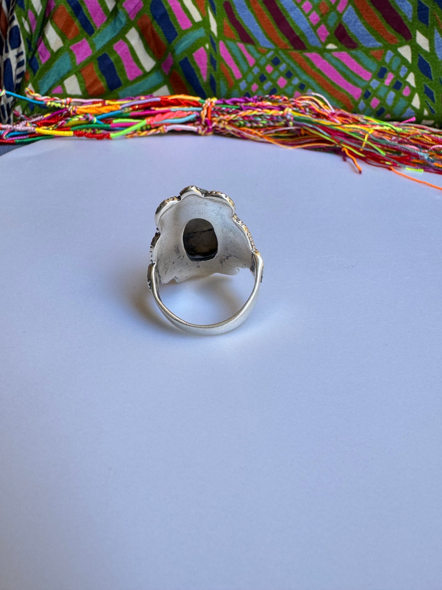 Labradorit 925 Silber Ring Größe 24 - F77