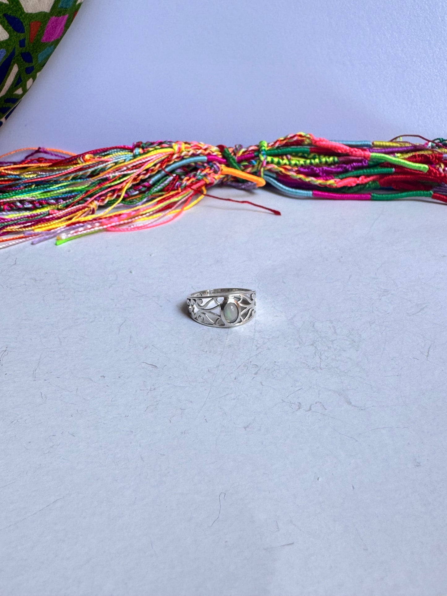 Anello argento 925 opale misura 14 - 23UM