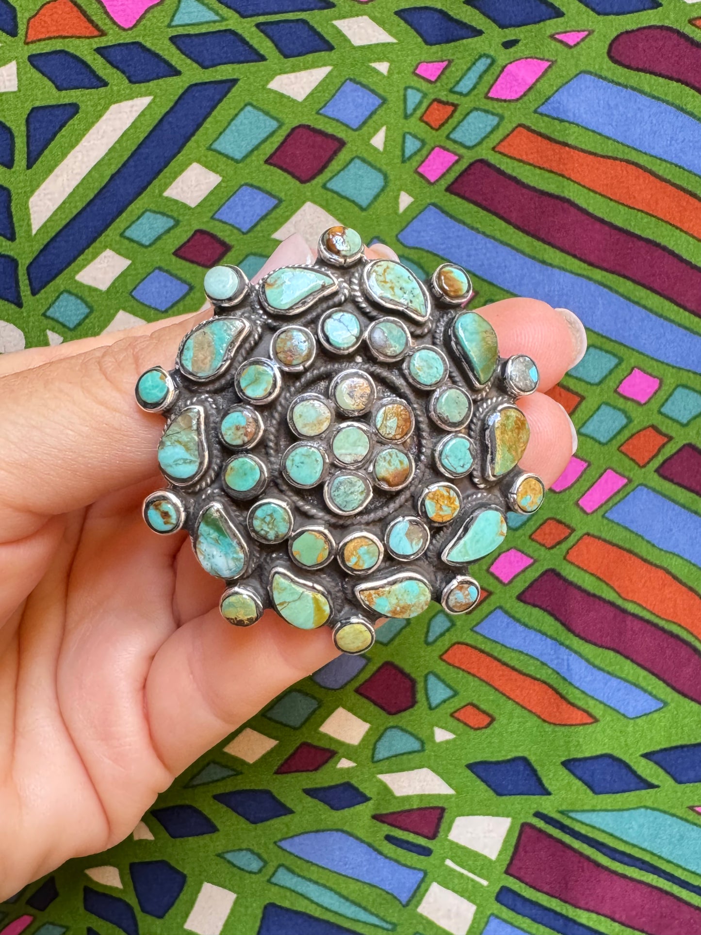 925 silver turquoise pendant F11