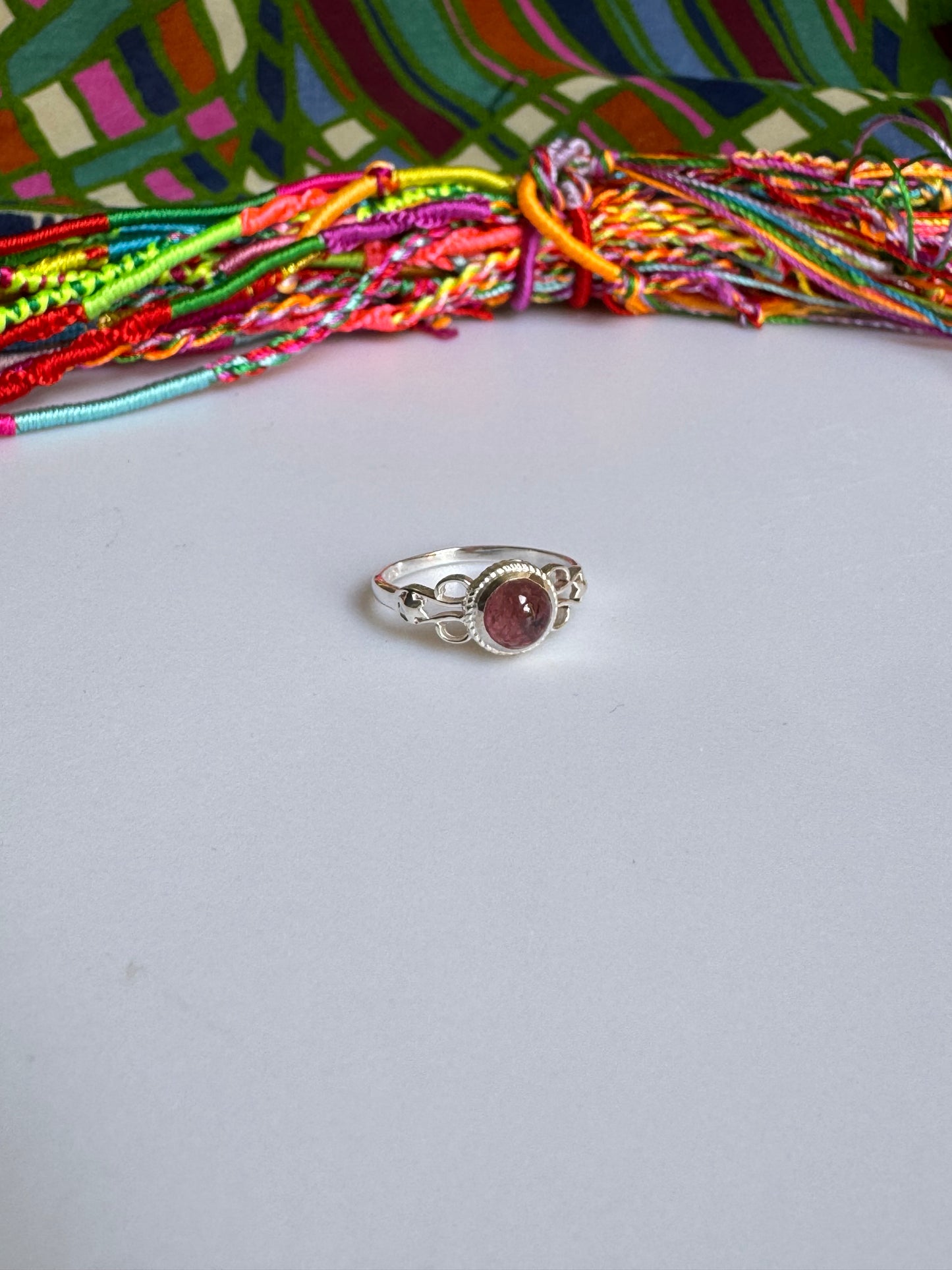 925 silver tourmaline ring size 17 - TA40