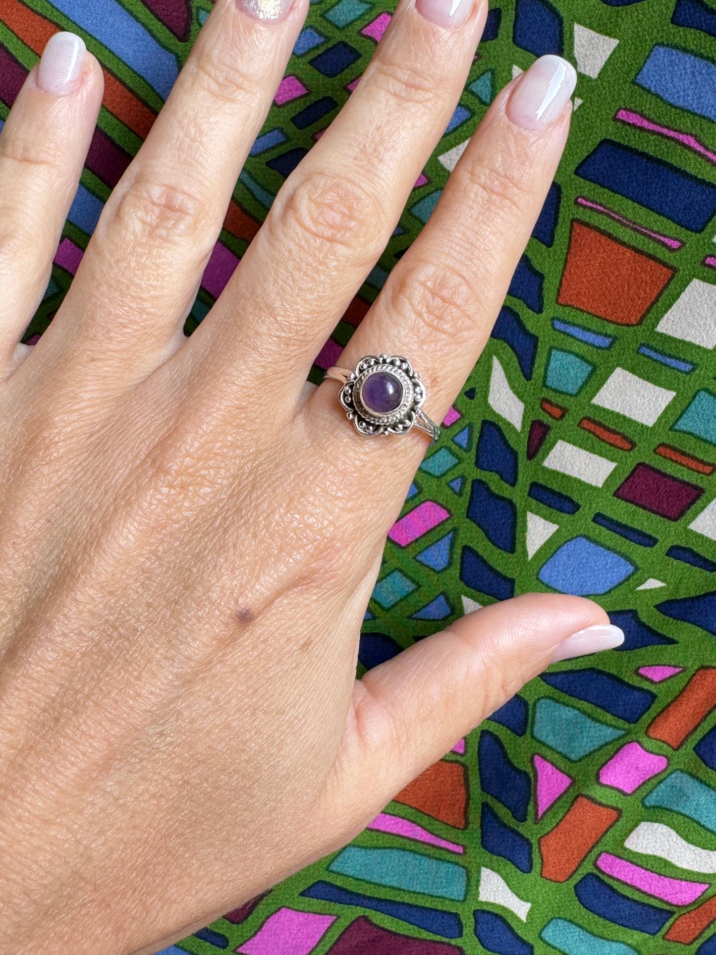 Amethyst Silver Ring Z10