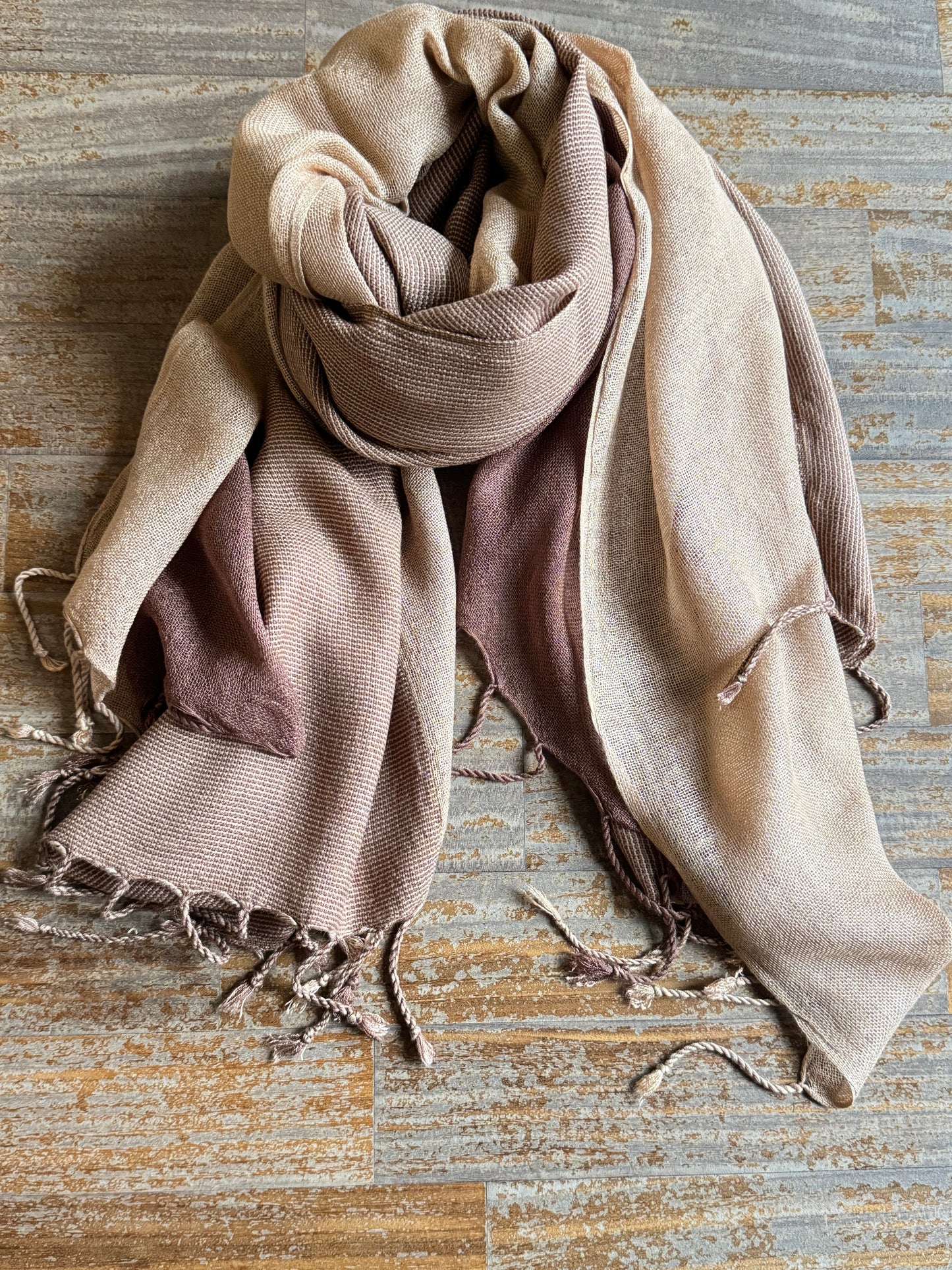 Pashmina scarf India beige