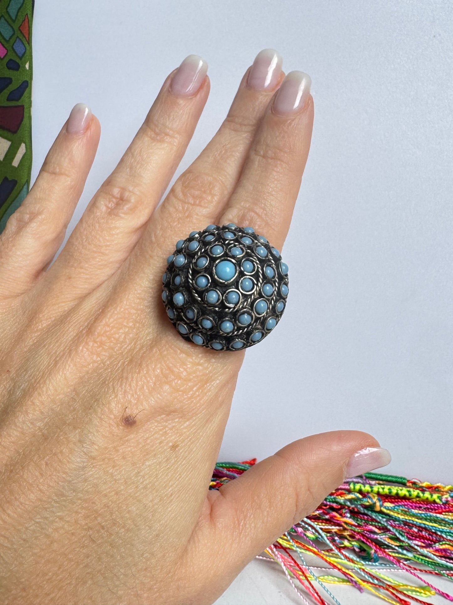 Anello vintage turchese misura 24/25