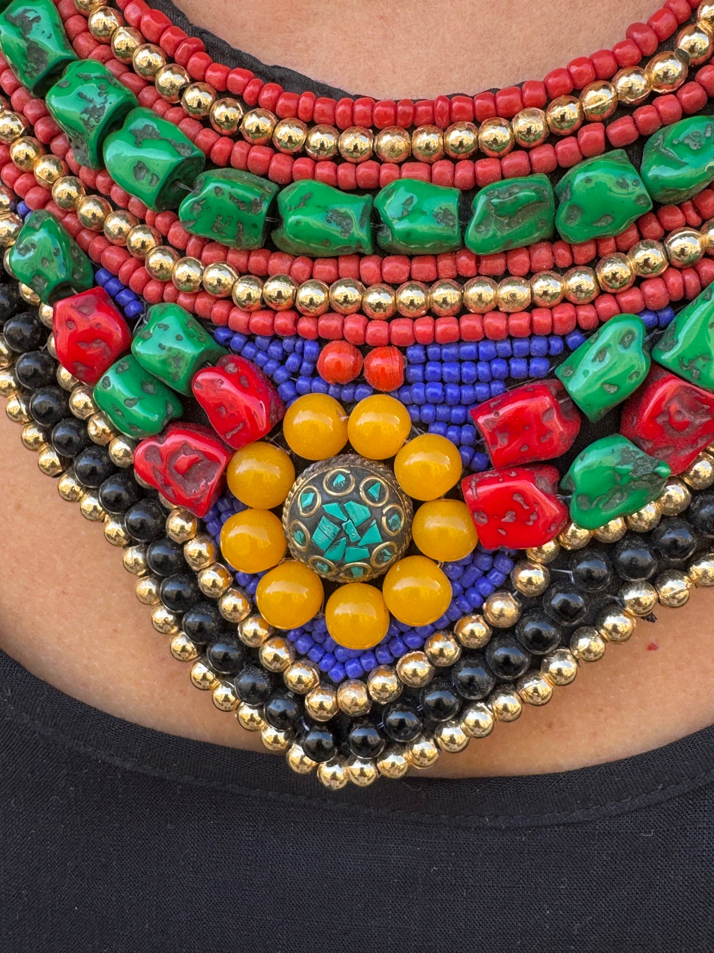 Nepalese bib necklace