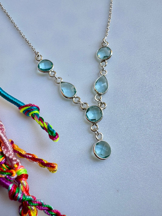 Collana argento 925 acquamarina AQ1