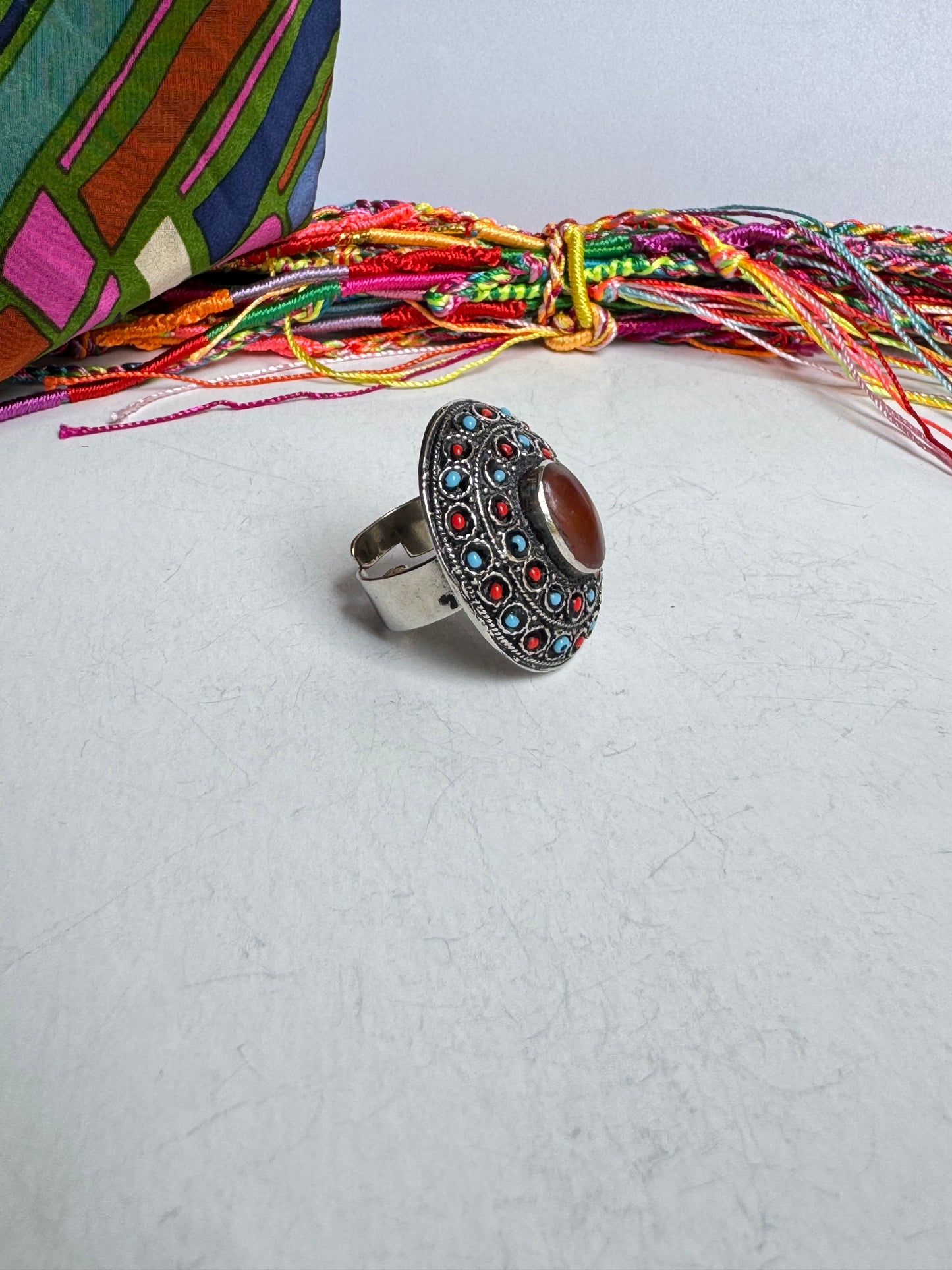 Anello vintage Agata misura 19 regolabile