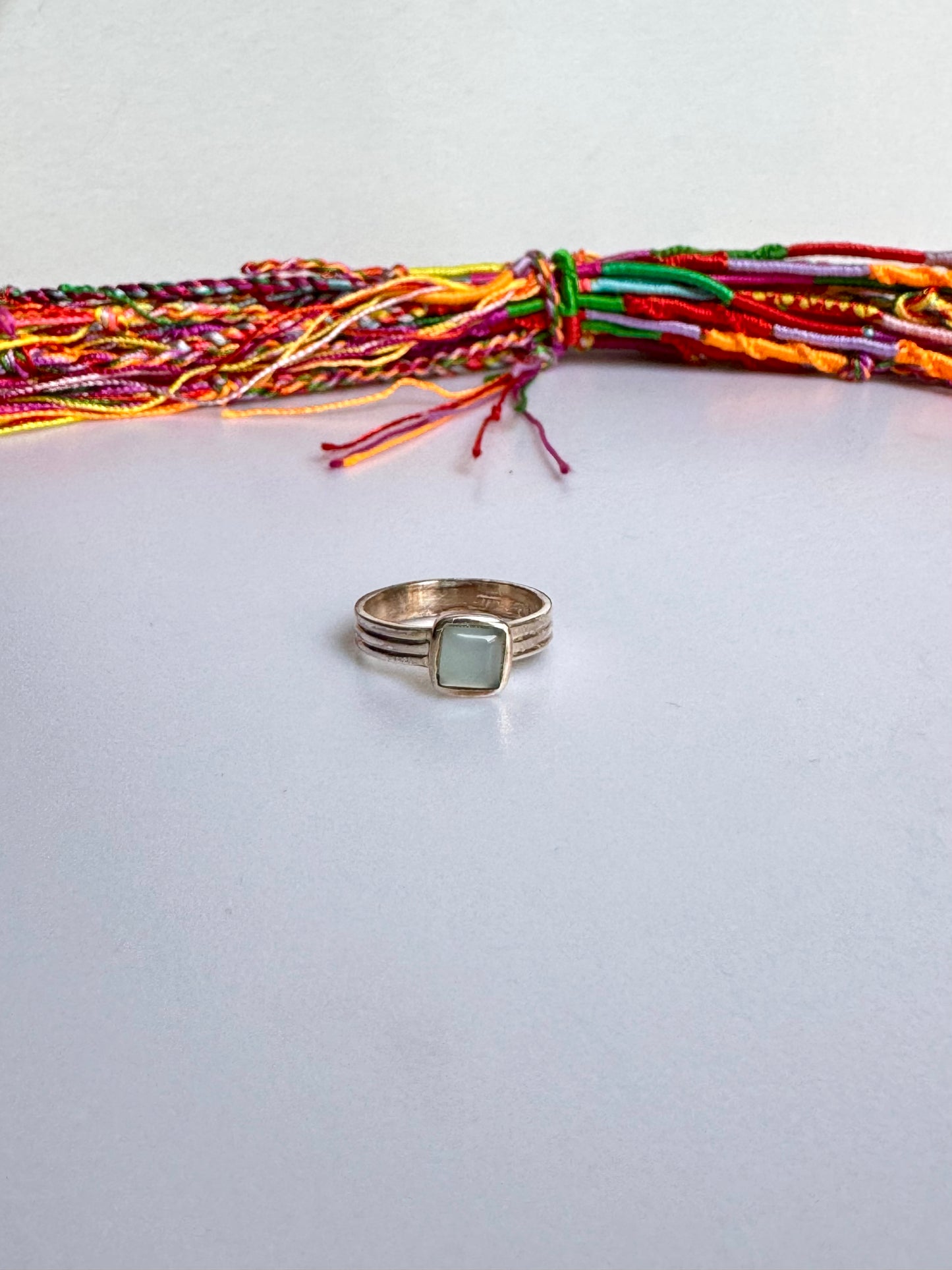 Anello argento 925 calcedonio misura 14/15 - 4SZ