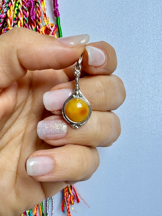 Pendant pendant silver925 amber 9AM