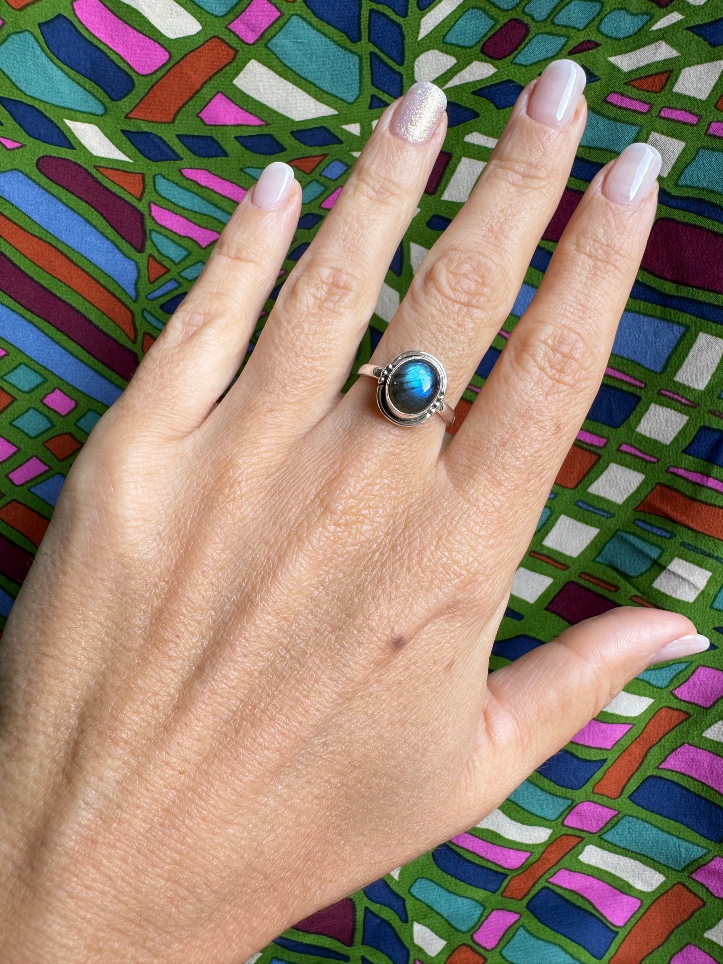 Labradorite Silver Ring Z28