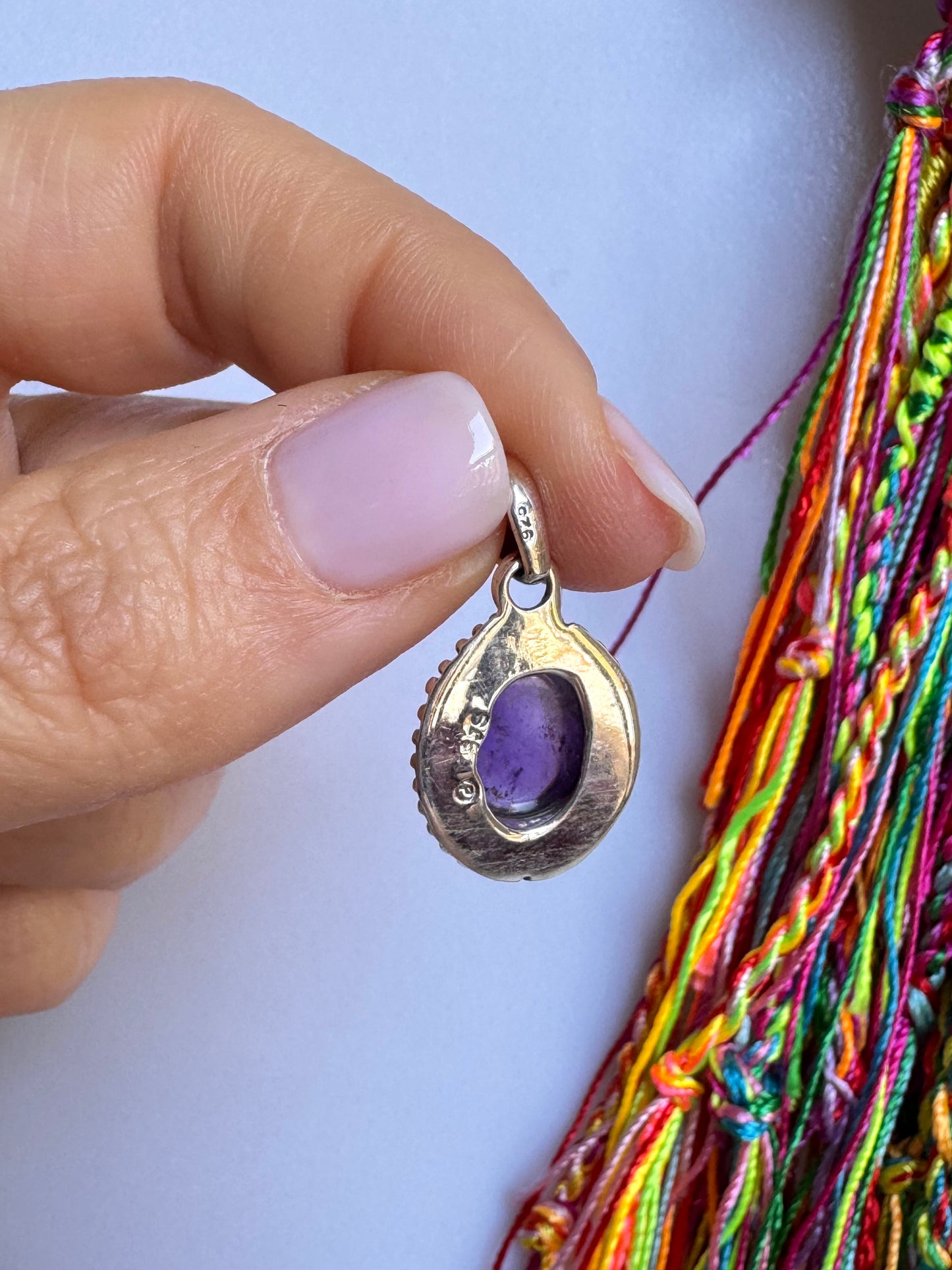Ciondolo argento 925 ametista V3